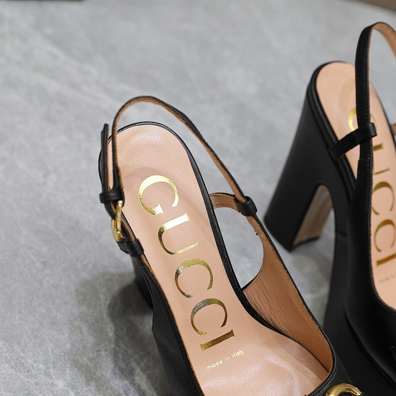 JHGS14 Slipper 12CM Heel Size 35-42 Lether Shoes with box