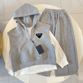 TMOC1 New Spring and Autumn Cotton Set for Boys and Girls, Long Sleeve+Pants+Hooded Tank Top Clothing