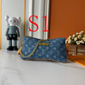 LLP08 Leather bag 24.5-13.5-6.5CM Denim Bags