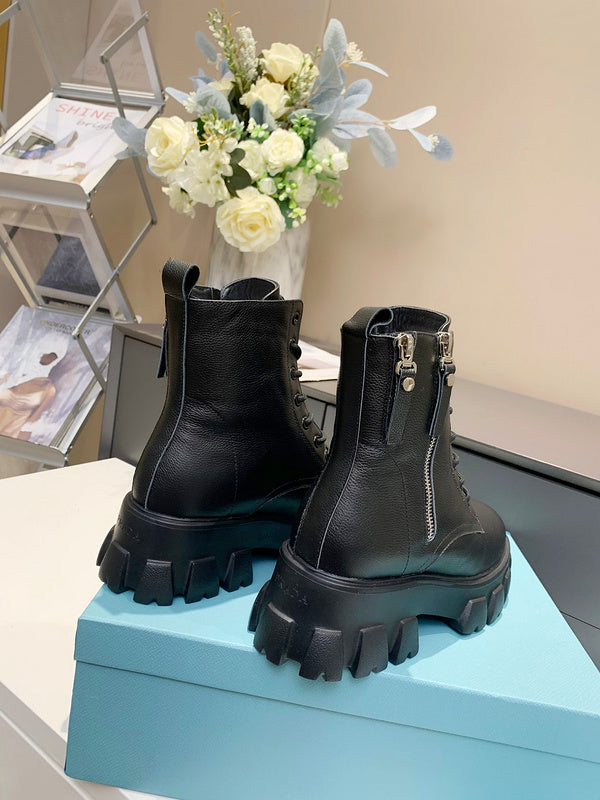 HJPS1 Leather Shoes Women 35-40 with box
