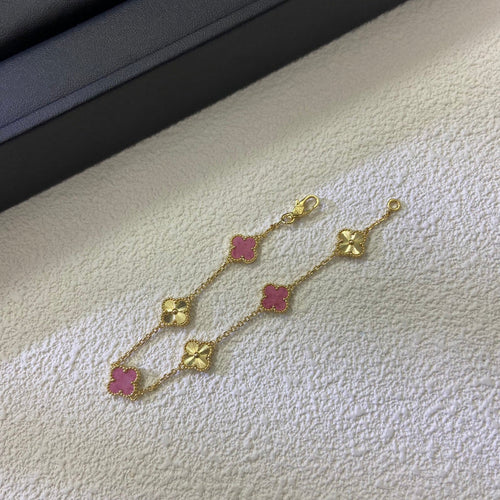 AVSB6  New Laser Rose Pink mini six-flower bracelet jewelry